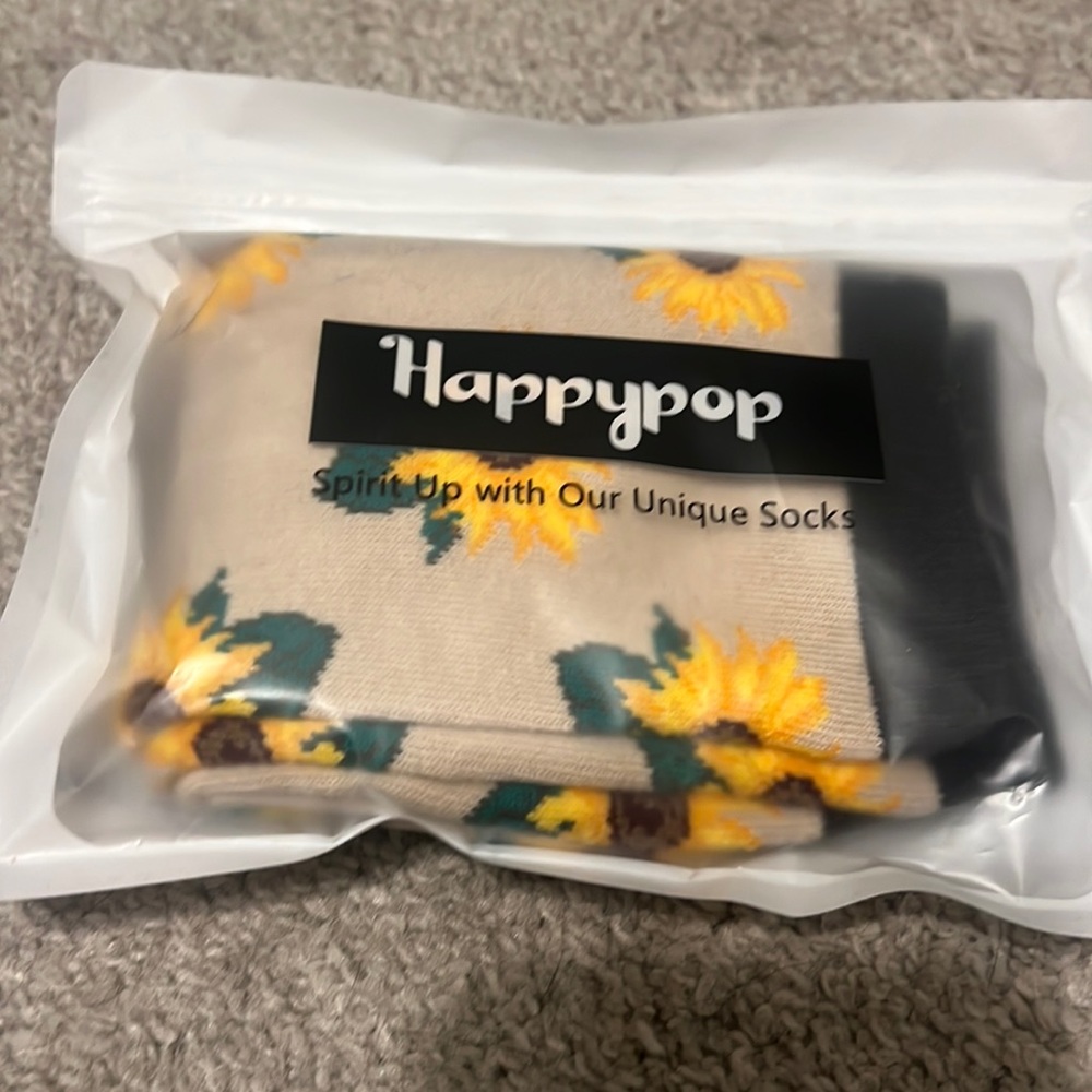 Brand new sunflower socks
